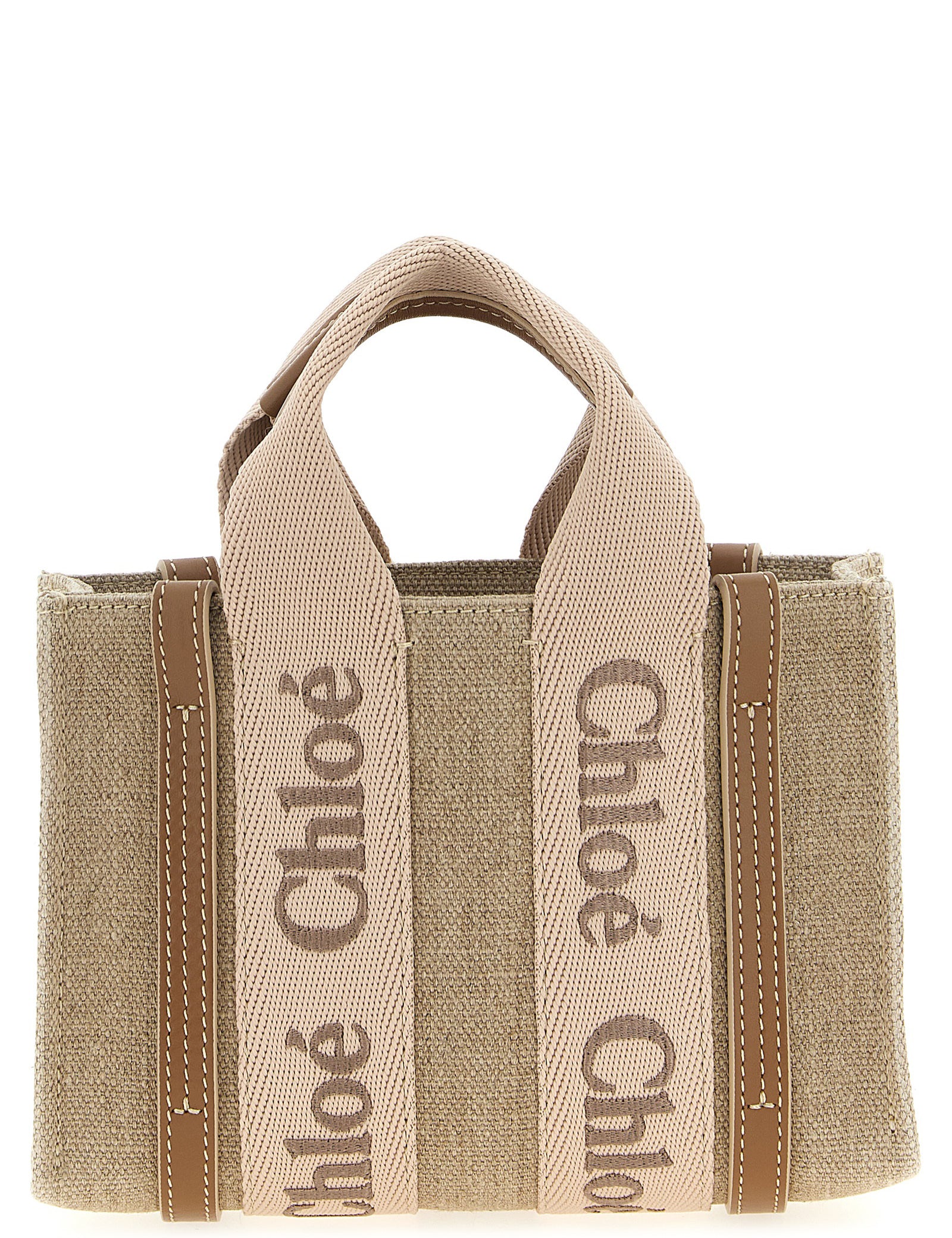 Chloé Pink Linen Mini Handbag