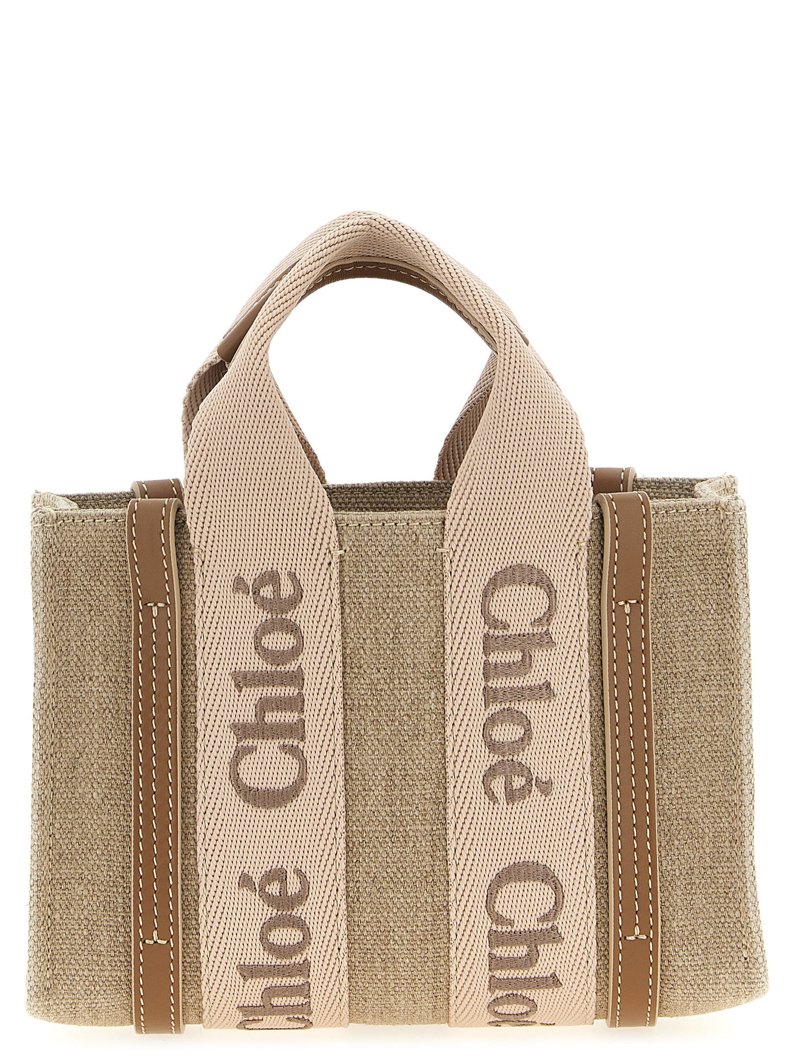 Chloé Pink Linen Mini Handbag