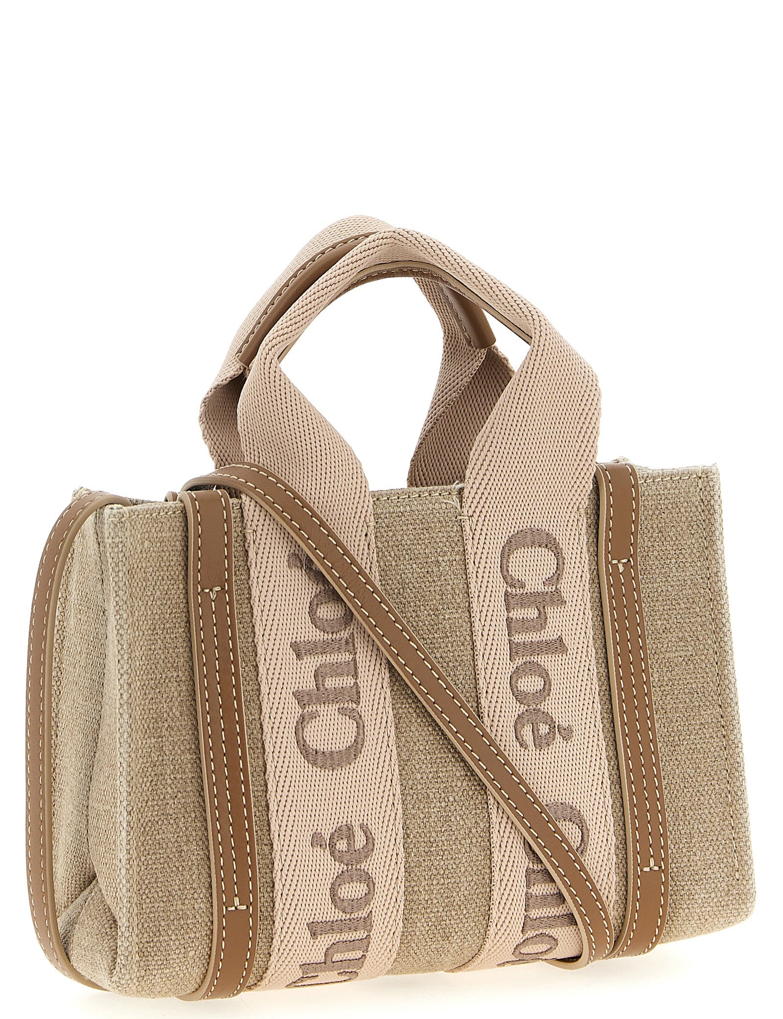 Chloé Pink Linen Mini Handbag