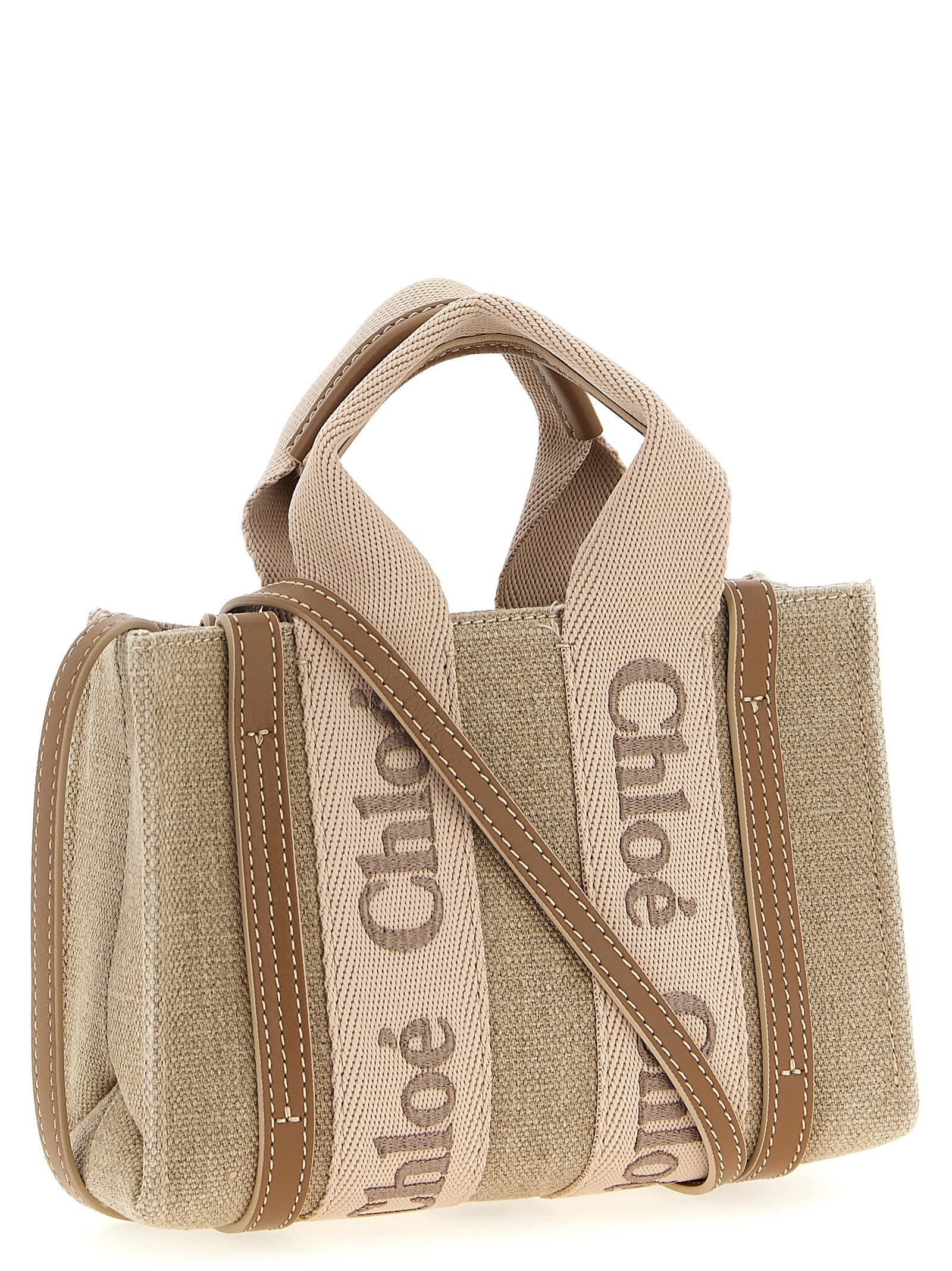 Chloé Pink Linen Mini Handbag