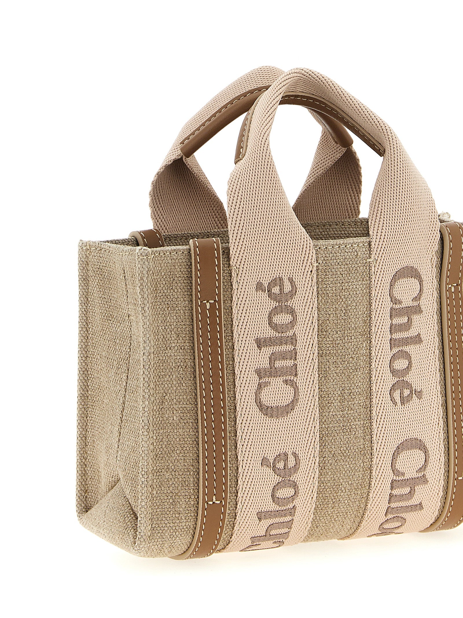 Chloé Pink Linen Mini Handbag