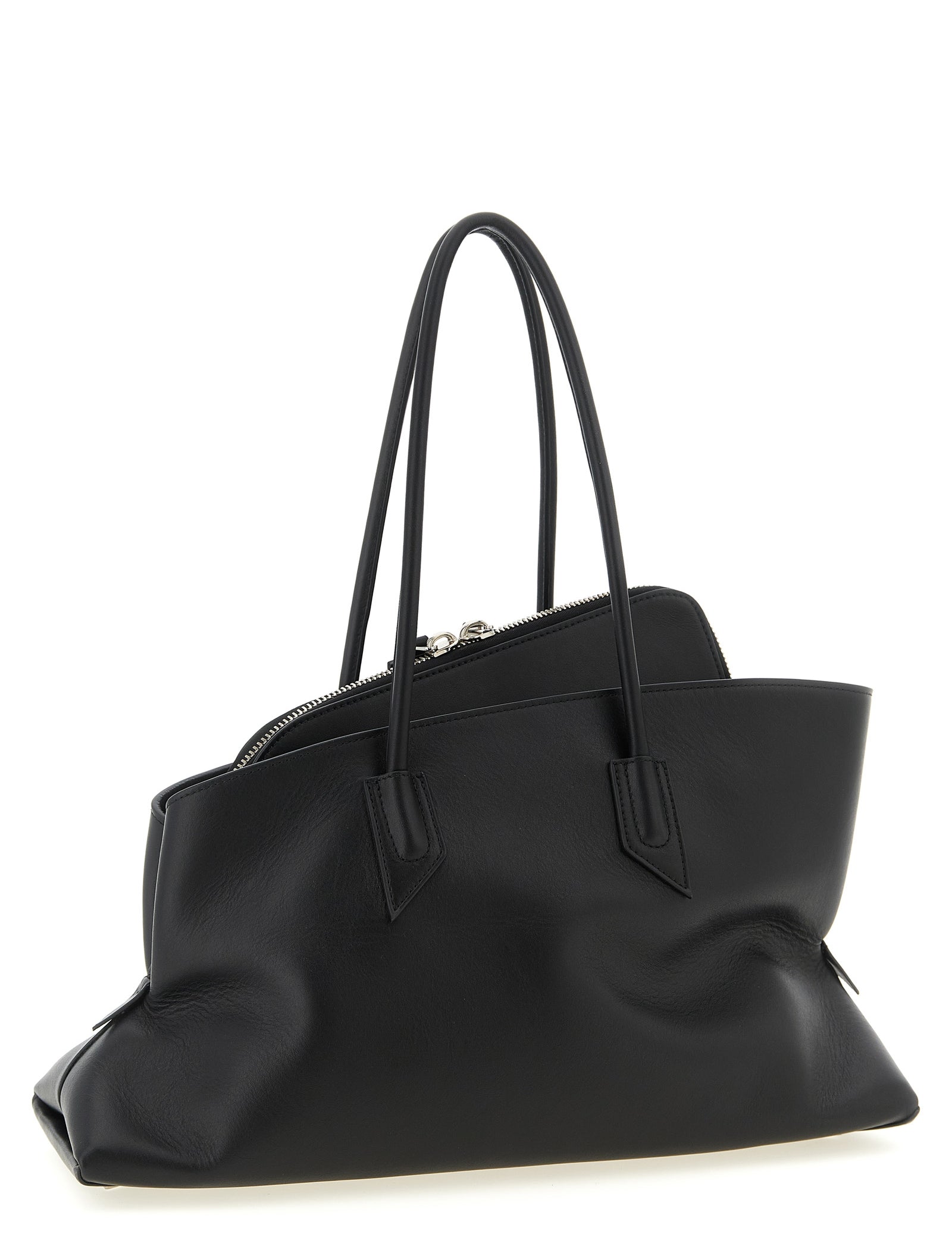 The Attico Black Calfskin Shoulder Bag