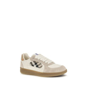 Burberry Beige Calf Leather Low Top Sneakers