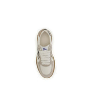 Burberry Beige Calf Leather Low Top Sneakers