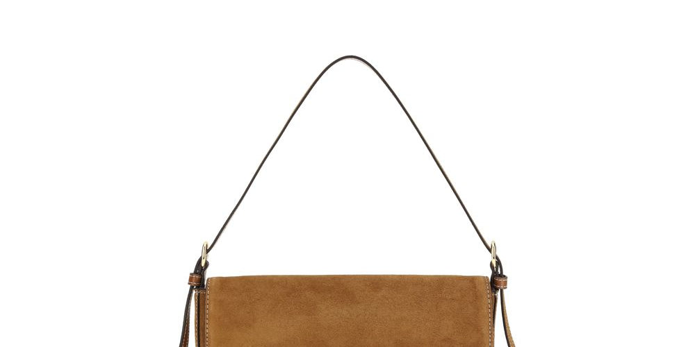 Staud Brown Suede Shoulder Bag