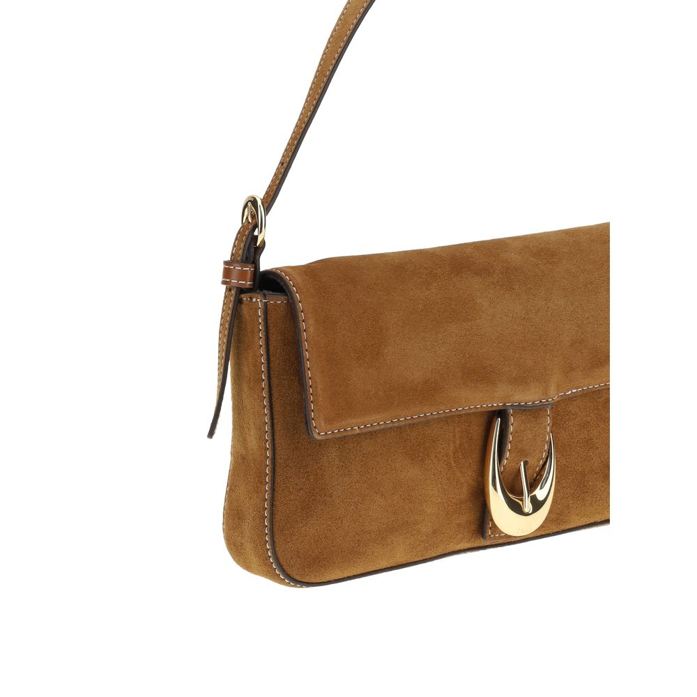 Staud Brown Suede Shoulder Bag