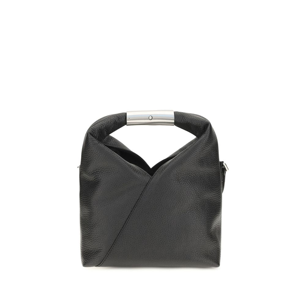 MM6 Maison Margiela Black Calf Leather Shoulder Bag