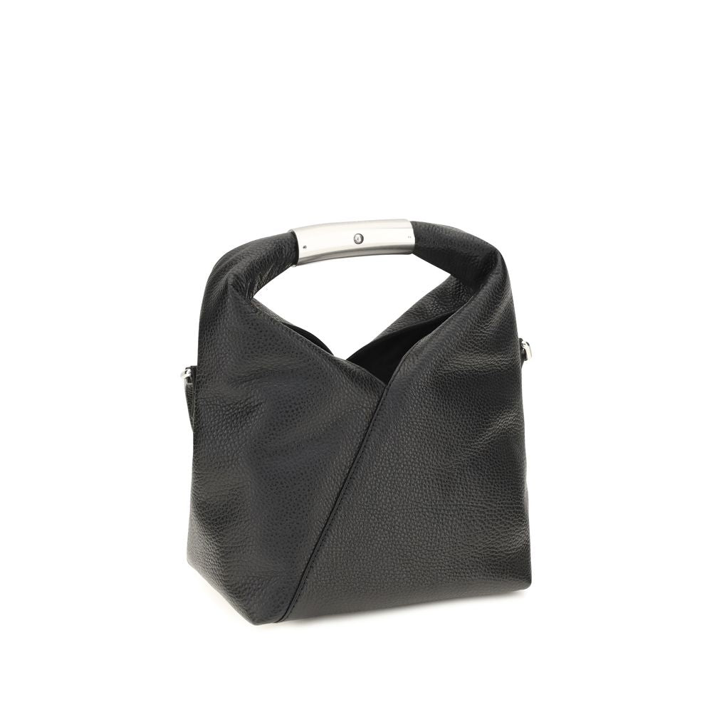 MM6 Maison Margiela Black Calf Leather Shoulder Bag