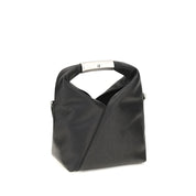 MM6 Maison Margiela Black Calf Leather Shoulder Bag
