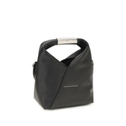 MM6 Maison Margiela Black Calf Leather Shoulder Bag