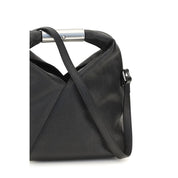 MM6 Maison Margiela Black Calf Leather Shoulder Bag