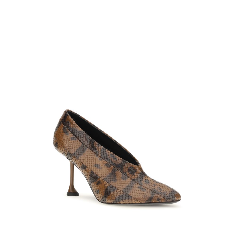 Proenza Schouler Brown Calf Leather High-Heel Pumps