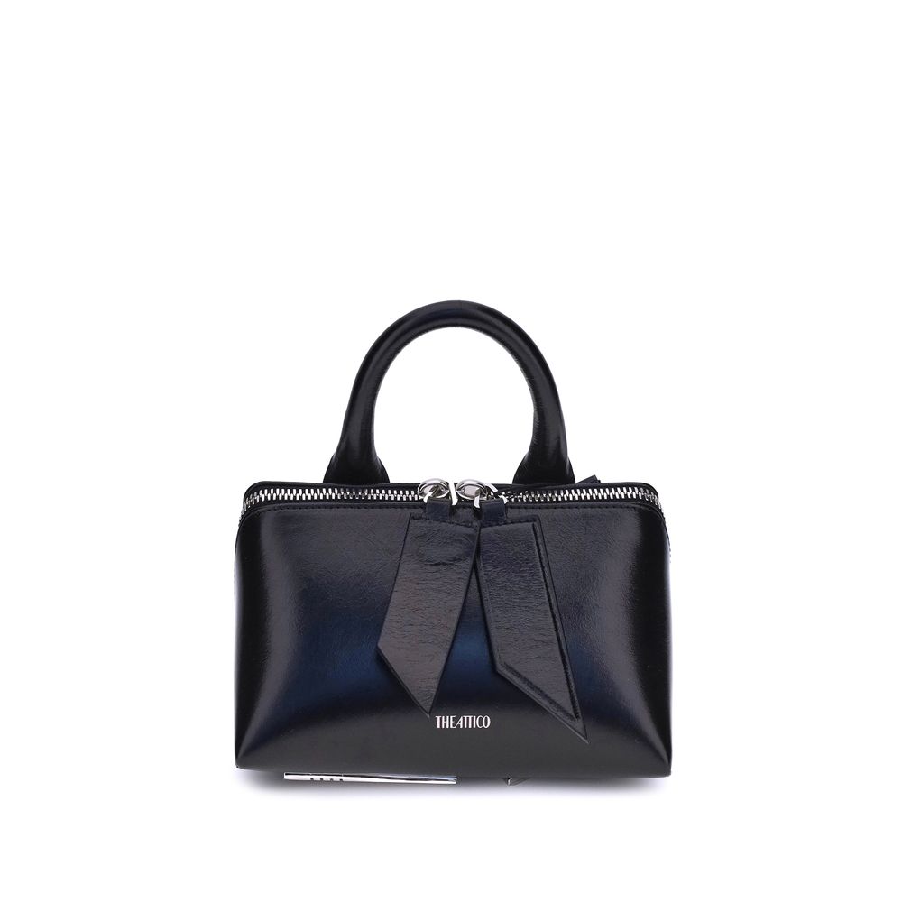 The Attico Black Calf Leather Shoulder Bag