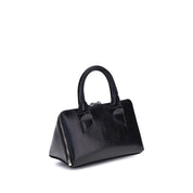 The Attico Black Calf Leather Shoulder Bag