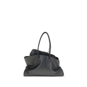 The Attico Black Calf Leather Shoulder Bag