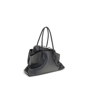 The Attico Black Calf Leather Shoulder Bag