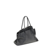 The Attico Black Calf Leather Shoulder Bag