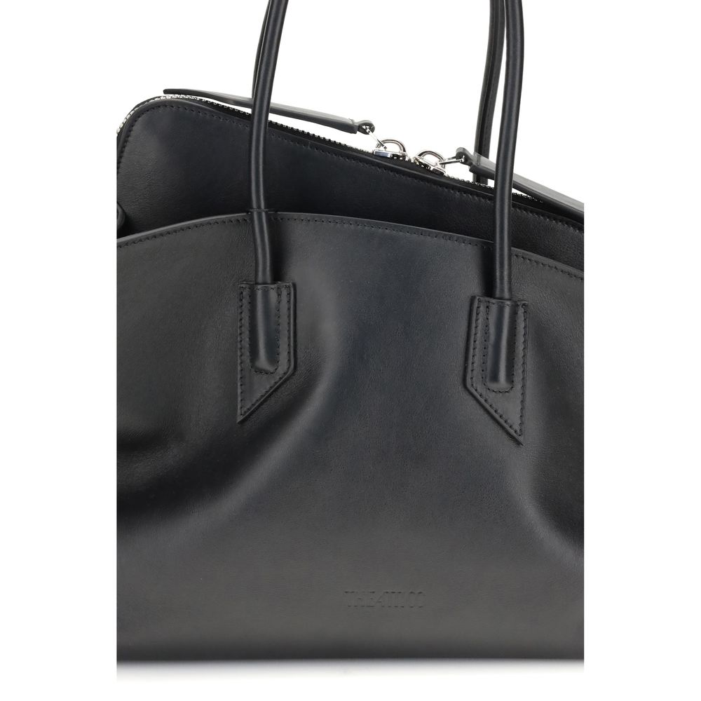 The Attico Black Calf Leather Shoulder Bag