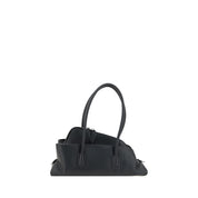 The Attico Black Calf Leather Shoulder Bag