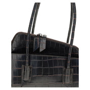 The Attico Black Calf Leather Shoulder Bag