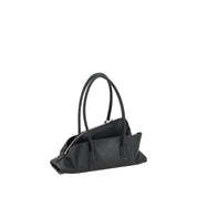 The Attico Black Calf Leather Shoulder Bag