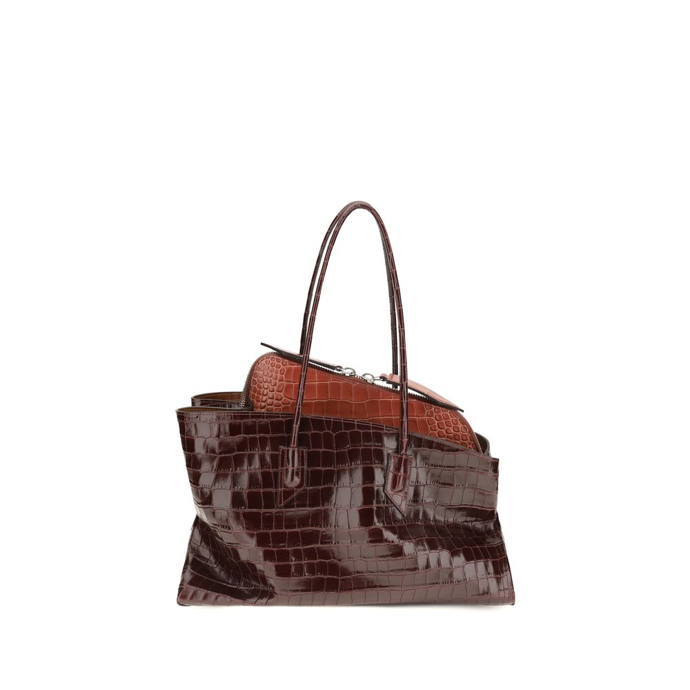 The Attico Bordeaux Calf Leather Shoulder Bag