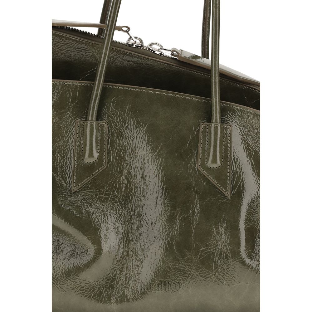 The Attico Blue Naplack Calf Leather Shoulder Bag