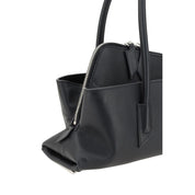 The Attico Black Calf Leather Shoulder Bag