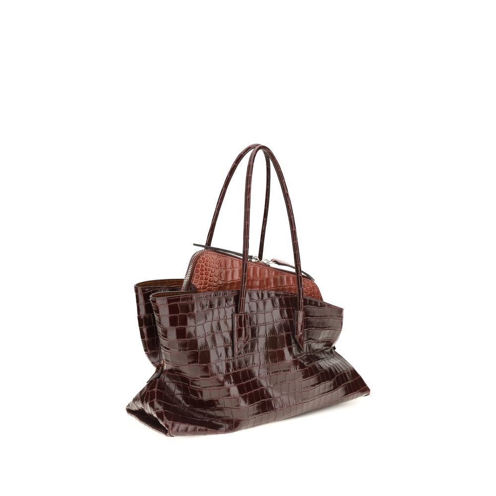 The Attico Bordeaux Calf Leather Shoulder Bag