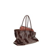 The Attico Bordeaux Calf Leather Shoulder Bag