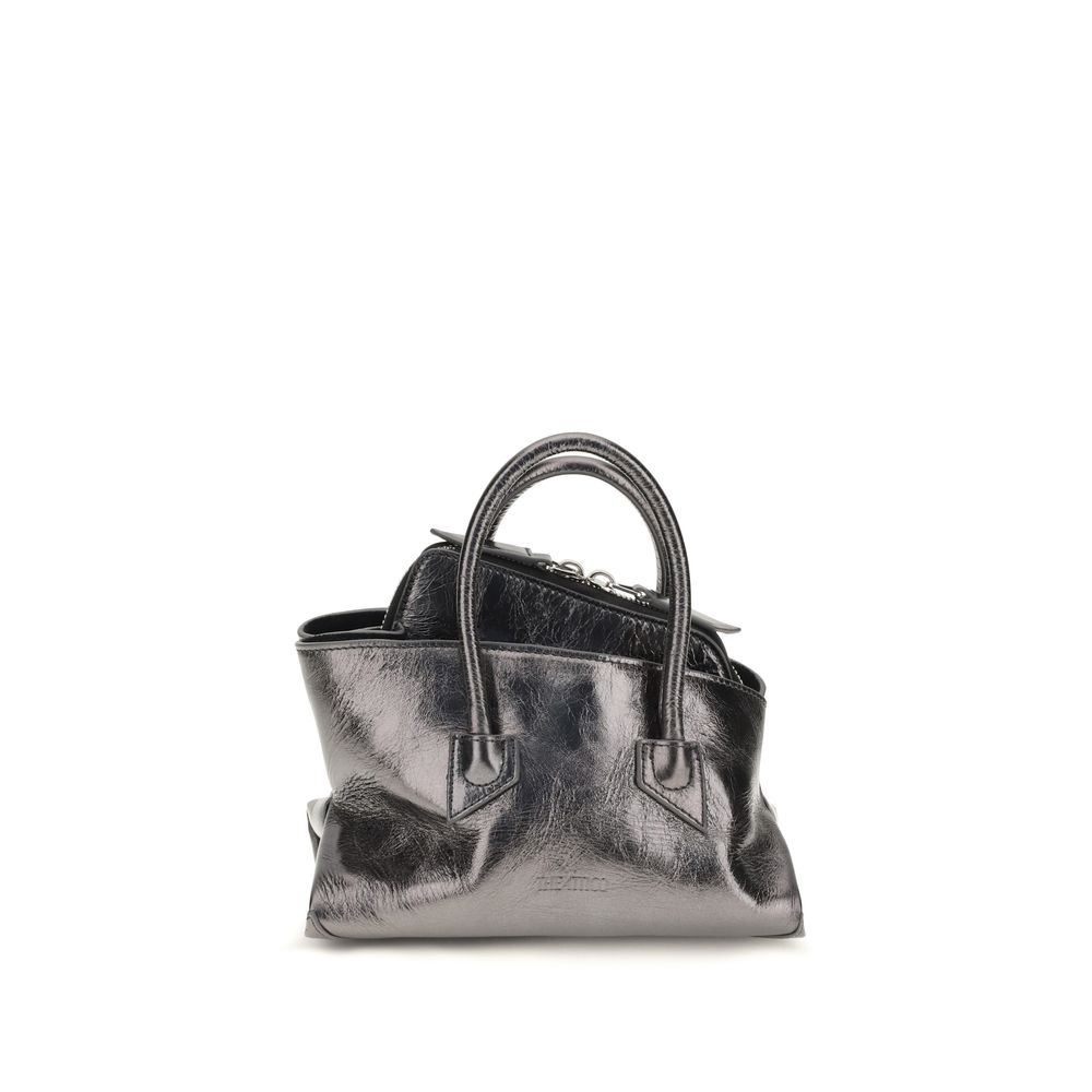The Attico Gray Calf Leather Mini Handbag