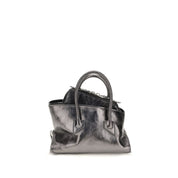 The Attico Gray Calf Leather Mini Handbag