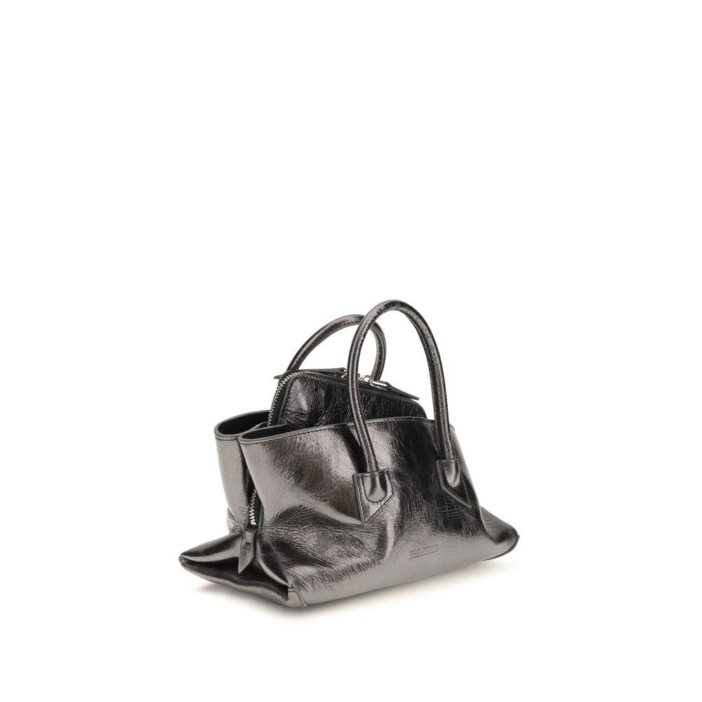 The Attico Gray Calf Leather Mini Handbag