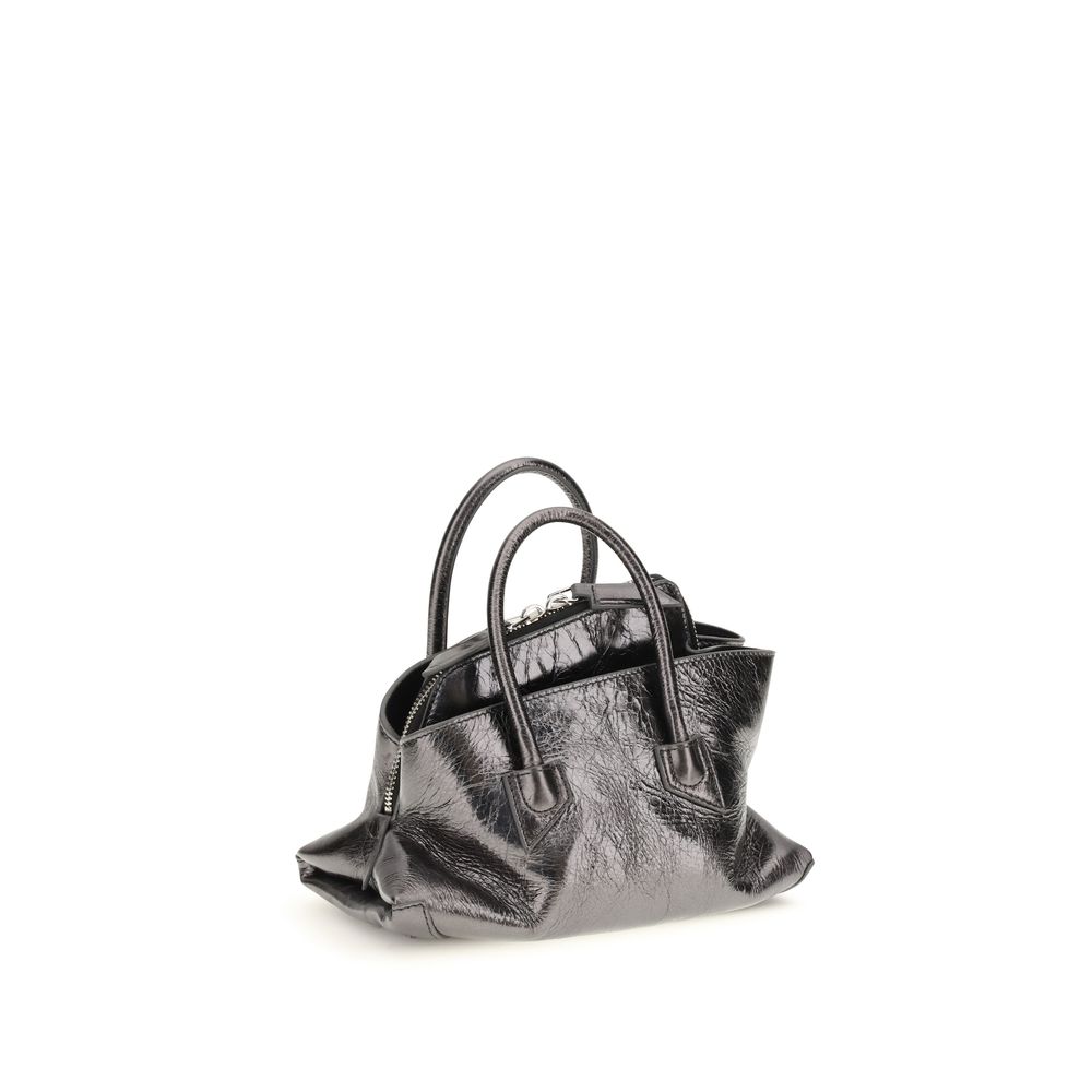 The Attico Gray Calf Leather Mini Handbag