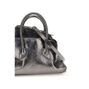 The Attico Gray Calf Leather Mini Handbag