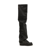 The Attico Black Eco-Leather Over The Knee Boots