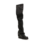 The Attico Black Eco-Leather Over The Knee Boots