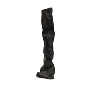 The Attico Black Eco-Leather Over The Knee Boots