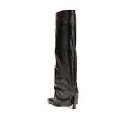 The Attico Black Calf Leather Knee-High Boots