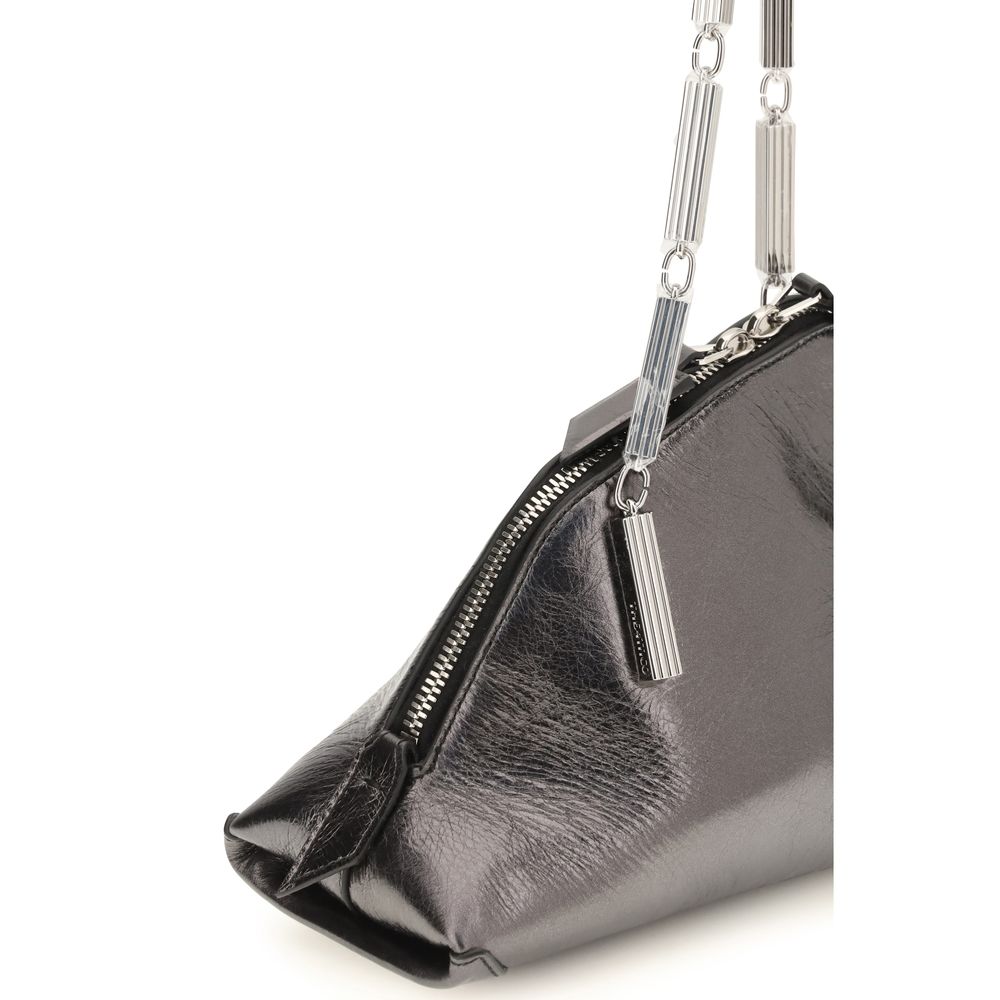 The Attico Silver Calf Leather Handbag