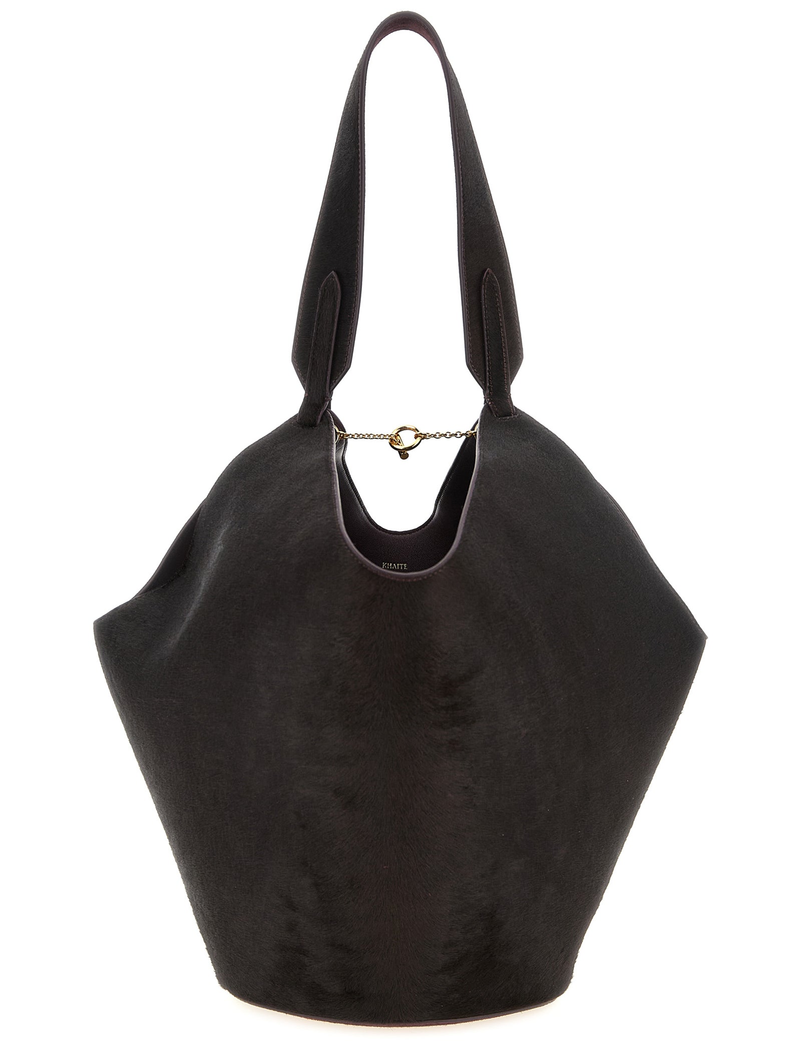Khaite Bordeaux Calfskin Tote Bag