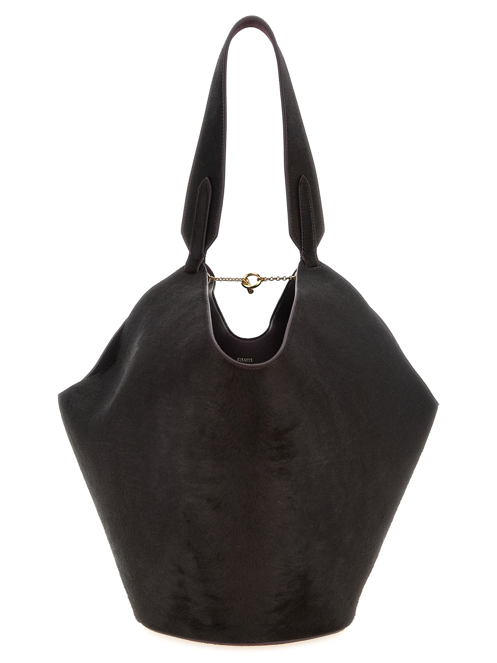Khaite Bordeaux Calfskin Tote Bag