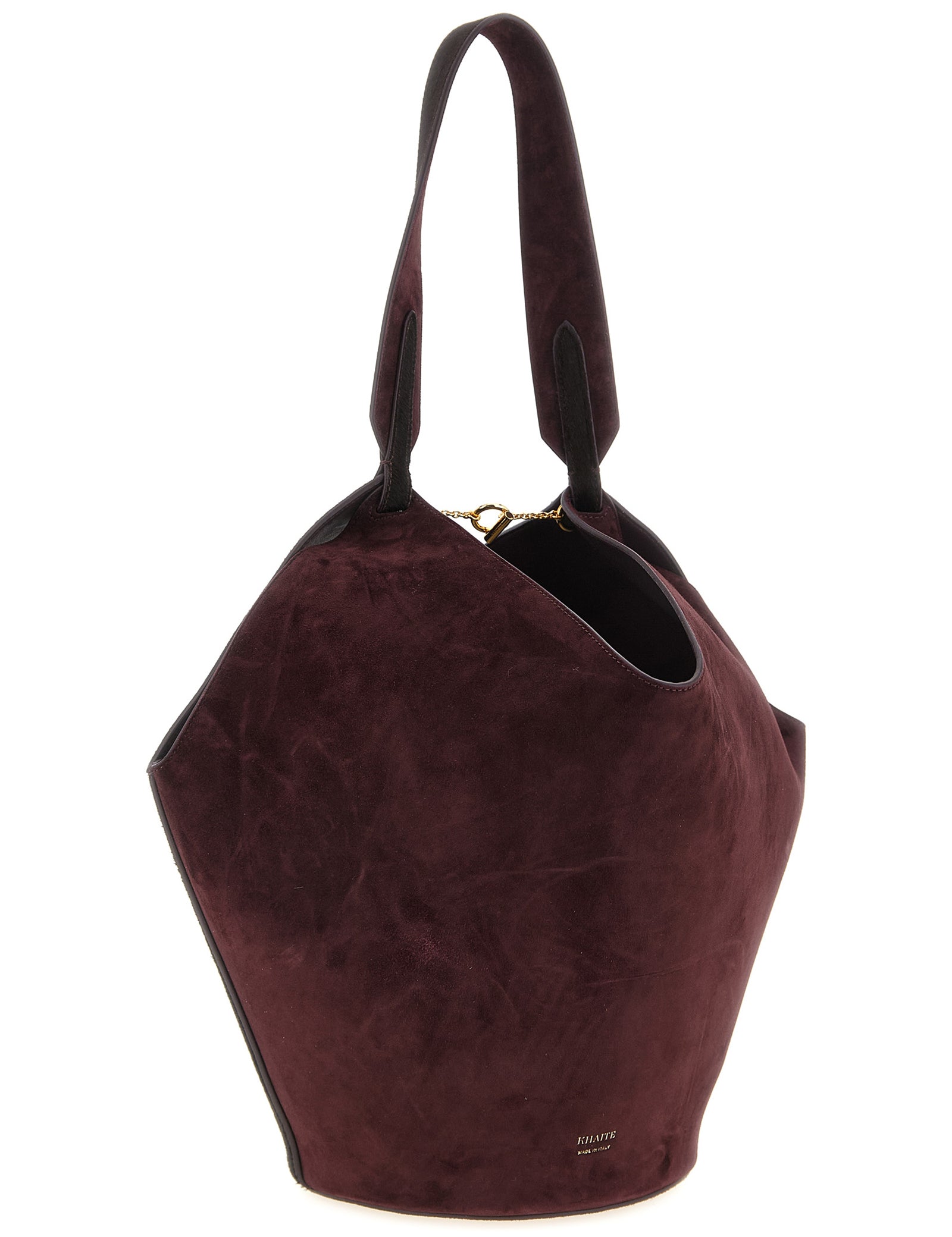 Khaite Bordeaux Calfskin Tote Bag
