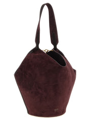 Khaite Bordeaux Calfskin Tote Bag