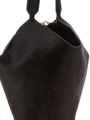 Khaite Bordeaux Calfskin Tote Bag