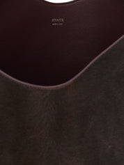 Khaite Bordeaux Calfskin Tote Bag