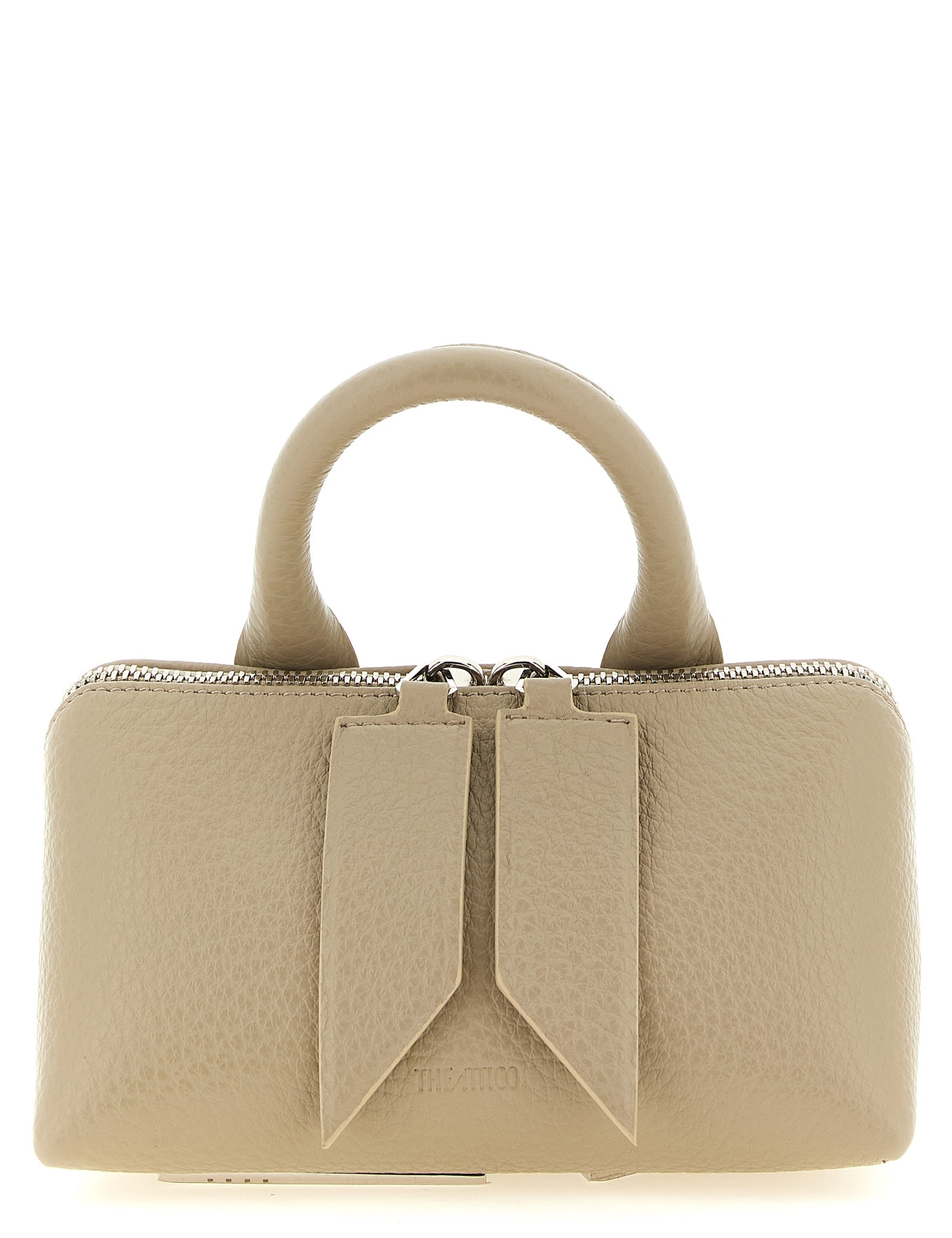 The Attico Sand Beige Calf Leather Mini Handbag