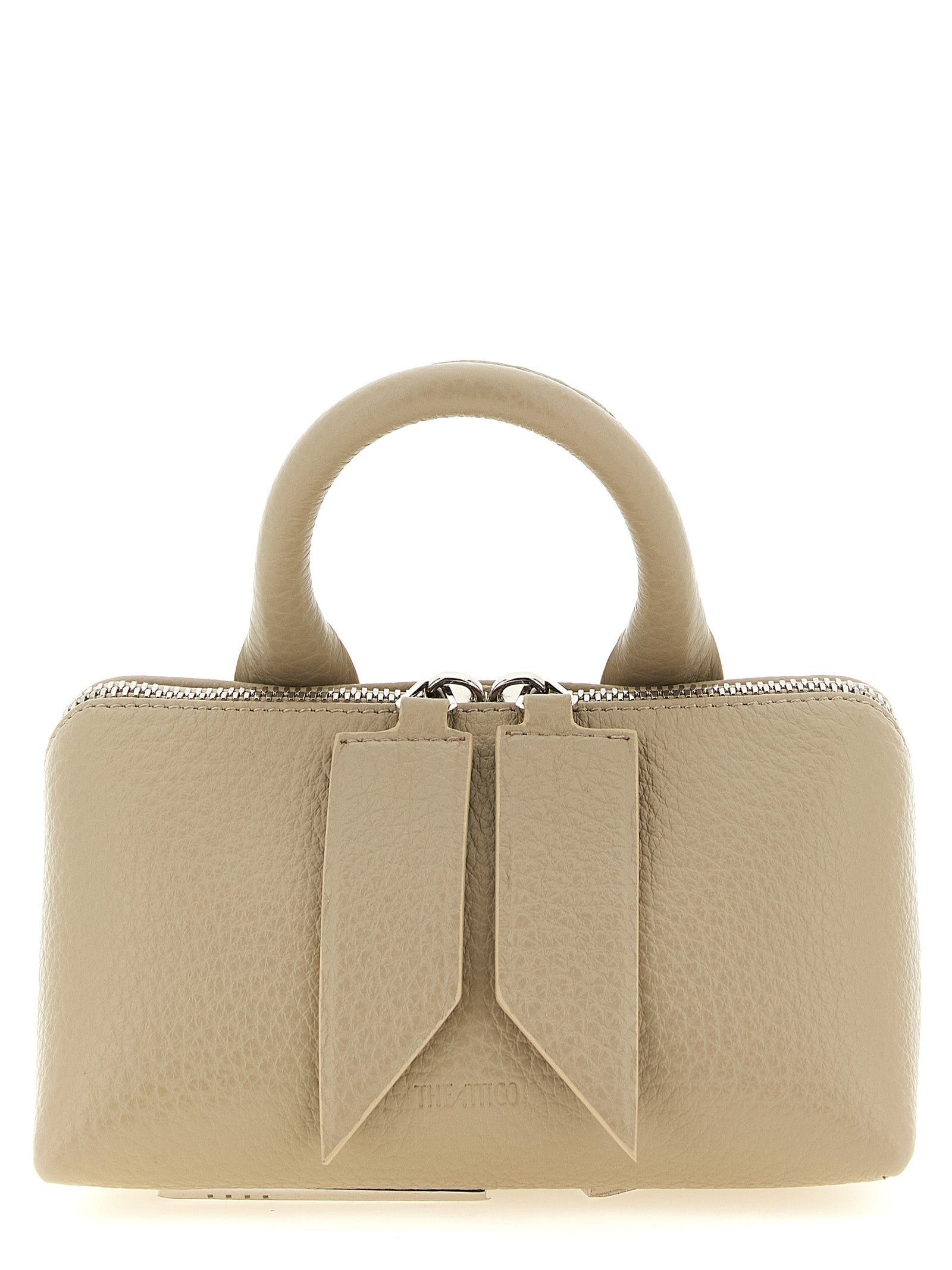 The Attico Sand Beige Calf Leather Mini Handbag
