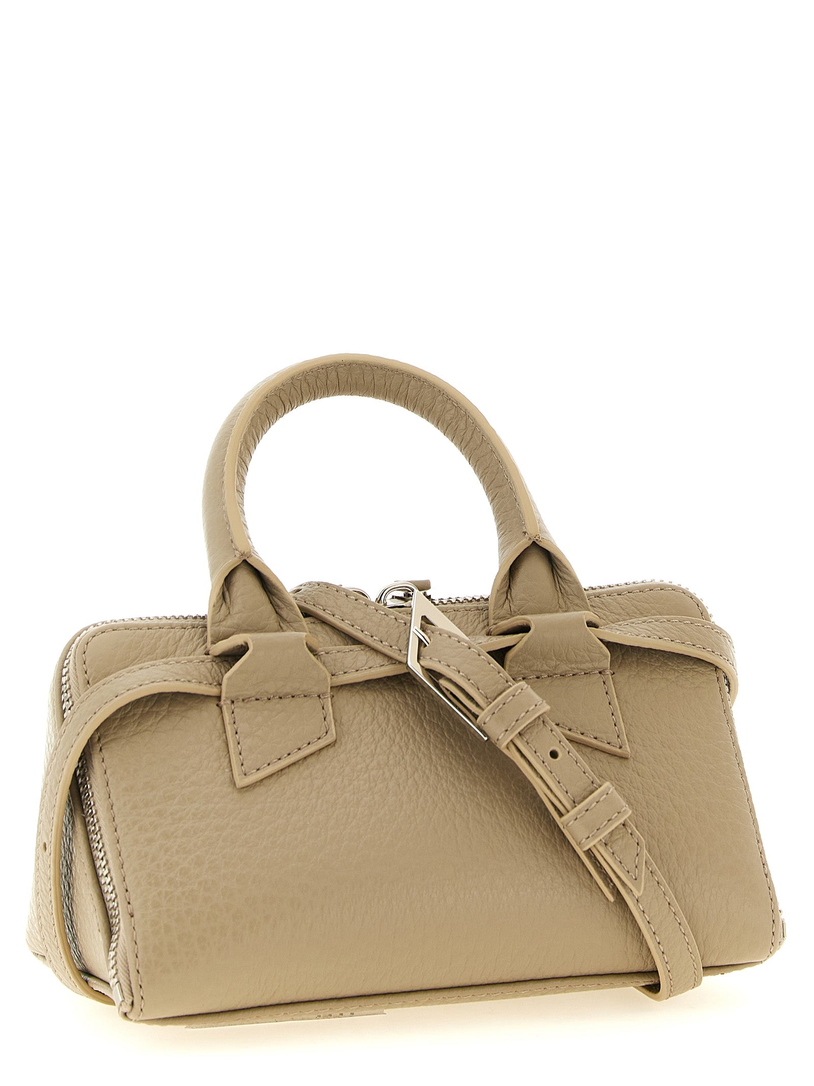The Attico Sand Beige Calf Leather Mini Handbag