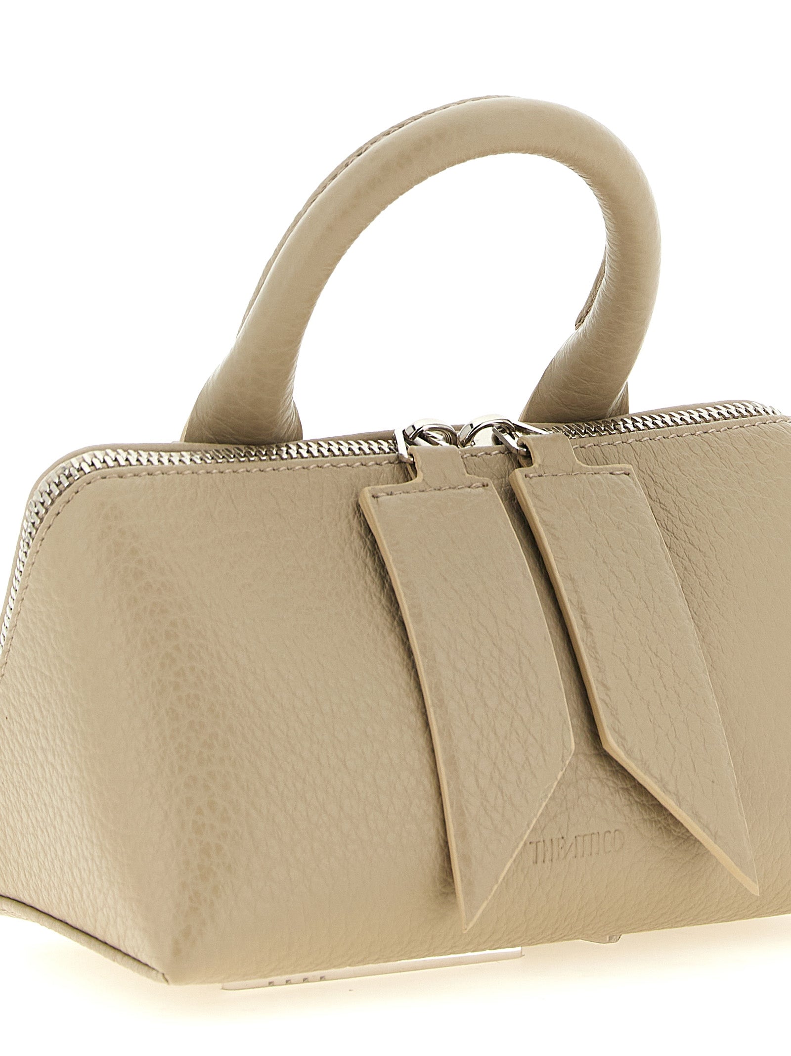 The Attico Sand Beige Calf Leather Mini Handbag